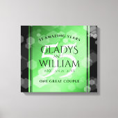 Elegant 55th Emerald Wedding Jubileum Canvas Afdruk (Voorkant)