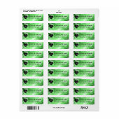 Elegant 55th Emerald Wedding Jubileum Etiket (Full Sheet)