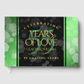 Elegant 55th Emerald Wedding Jubileum Gastenboek (Voorkant)