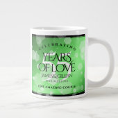 Elegant 55th Emerald Wedding Jubileum Grote Koffiekop (Rechts)