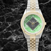 Elegant 55th Emerald Wedding Jubileum Horloge