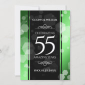 Elegant 55th Emerald Wedding Jubileum Kaart (Voorkant)