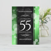 Elegant 55th Emerald Wedding Jubileum Kaart (Staand voorkant)
