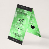 Elegant 55th Emerald Wedding Jubileum Kaart (Voorkant)