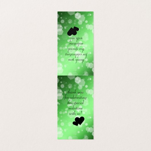 Elegant 55th Emerald Wedding Jubileum Kaart (Binnenkant ongevouwen)