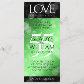 Elegant 55th Emerald Wedding Jubileum Menu (Achterkant)