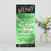 Elegant 55th Emerald Wedding Jubileum Menu (Staand voorkant)