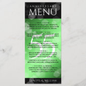 Elegant 55th Emerald Wedding Jubileum Menu (Voorkant)