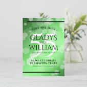 Elegant 55th Emerald Wedding Jubileum Save The Date (Staand voorkant)