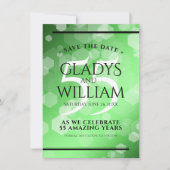 Elegant 55th Emerald Wedding Jubileum Save The Date (Voorkant)