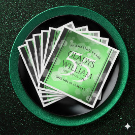 Elegant 55th Emerald Wedding Jubileum Servet