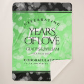 Elegant 55th Emerald Wedding Jubileum Sherpa Deken (Voorkant)