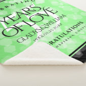 Elegant 55th Emerald Wedding Jubileum Sherpa Deken (3/4)