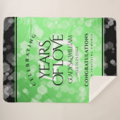 Elegant 55th Emerald Wedding Jubileum Sherpa Deken (Voorkant (horizontaal))