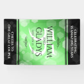 Elegant 55th Emerald Wedding Jubileum Spandoek (Horizontaal)