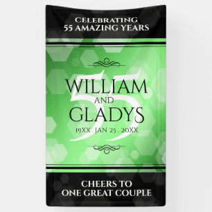 Elegant 55th Emerald Wedding Jubileum Spandoek