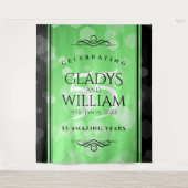 Elegant 55th Emerald Wedding Jubileum Wandkleed (Voorkant)