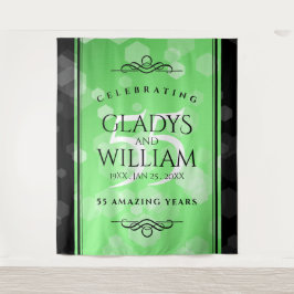 Elegant 55th Emerald Wedding Jubileum Wandkleed