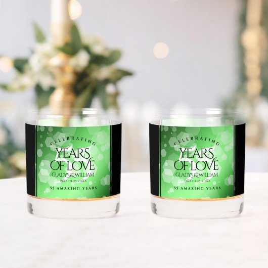 Elegant 55th Emerald Wedding Jubileum Whisky Glas (Insitu (Huwelijk))