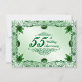 Elegant 55th Wedding Jubileum 4.5x6.25 Uitnodiging (Voorkant)
