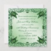 Elegant 55th Wedding Jubileum 5.25x5.25 Uitnodigin Kaart (Achterkant)