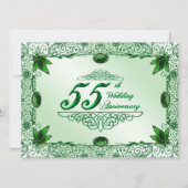 Elegant 55th Wedding Jubileum 5.5x7.5 nodigt uit Kaart (Voorkant)