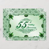 Elegant 55th Wedding Jubileum 5x7 Uitnodiging (Voorkant / Achterkant)