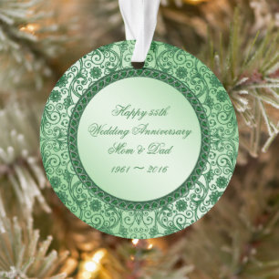 Elegant 55th Wedding Jubileum Acryl Ornament