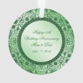 Elegant 55th Wedding Jubileum Acryl Ornament (achterkant)