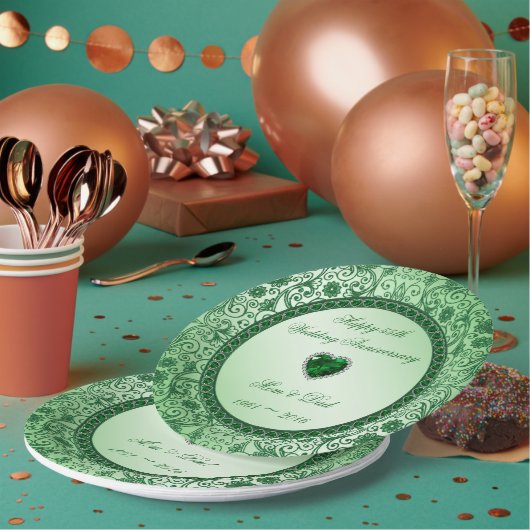 Elegant 55th Wedding Jubileum Paper Bord (Multi)