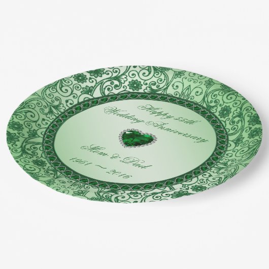 Elegant 55th Wedding Jubileum Paper Bord (Gekanteld)