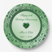 Elegant 55th Wedding Jubileum Paper Bord (Voorkant)