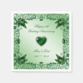 Elegant 55th Wedding Jubileum Paper Napkins Servet (Voorkant)