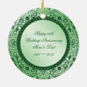 Elegant 55th Wedding Jubileum Round Ornament (Achterkant)