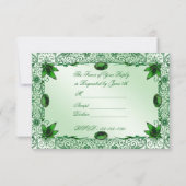 Elegant 55th Wedding Jubileum RSVP Uitnodiging (Achterkant)