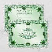 Elegant 55th Wedding Jubileum RSVP Uitnodiging (Voorkant / Achterkant)
