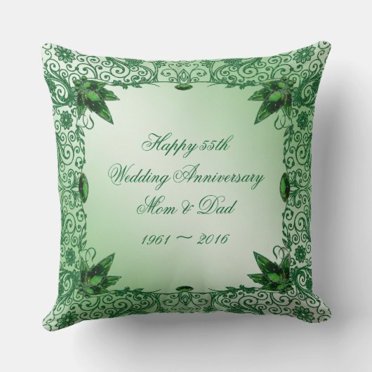 Elegant 55th Wedding Jubileum Sierkussen (Achterkant)