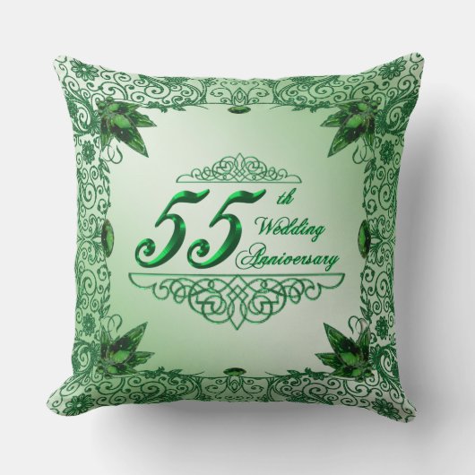 Elegant 55th Wedding Jubileum Sierkussen (Voorkant)