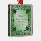 Elegant 55th Wedding Jubileum Square Ornament (Rechts)