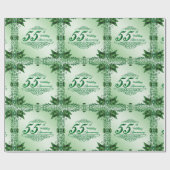 Elegant 55th Wedding Jubileum Wrapping Paper Cadeaupapier (Vlak)