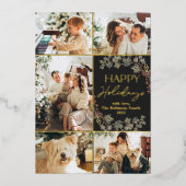 Elegant 5 foto collage familie vakantie Kaart (Voorkant)