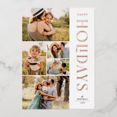 Elegant 5 Foto Collage Modern Prettige feestdagen  (Voorkant)