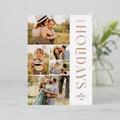 Elegant 5 Foto Collage Modern Prettige feestdagen  (Staand Voorkant)