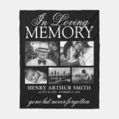 Elegant 5 Foto in Loving Memory Fleece Deken (Voorkant)