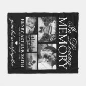 Elegant 5 Foto in Loving Memory Fleece Deken (Voorkant (Horizontaal))