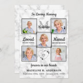 Elegant 5 Foto Orde van Service Memorial Funeral Programmakaart (Voorkant / Achterkant)