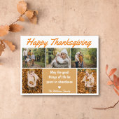 Elegant 5 foto's collage Thanksgiving minimaal Briefkaart