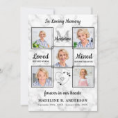 Elegant 5 Foto's herdenking van het leven Kaart (Voorkant)