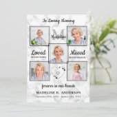 Elegant 5 Foto's herdenking van het leven Kaart (Staand voorkant)