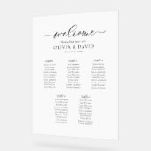 Elegant 5 Tables Welcome Acrylic Seating Chart Acryl Bord (Hoek)